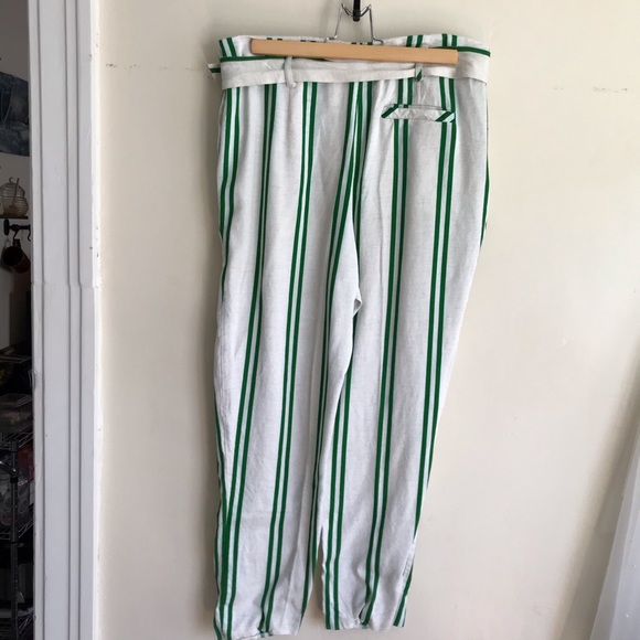 TopShop Stripe Tapered Trousers - Picture 7 of 8